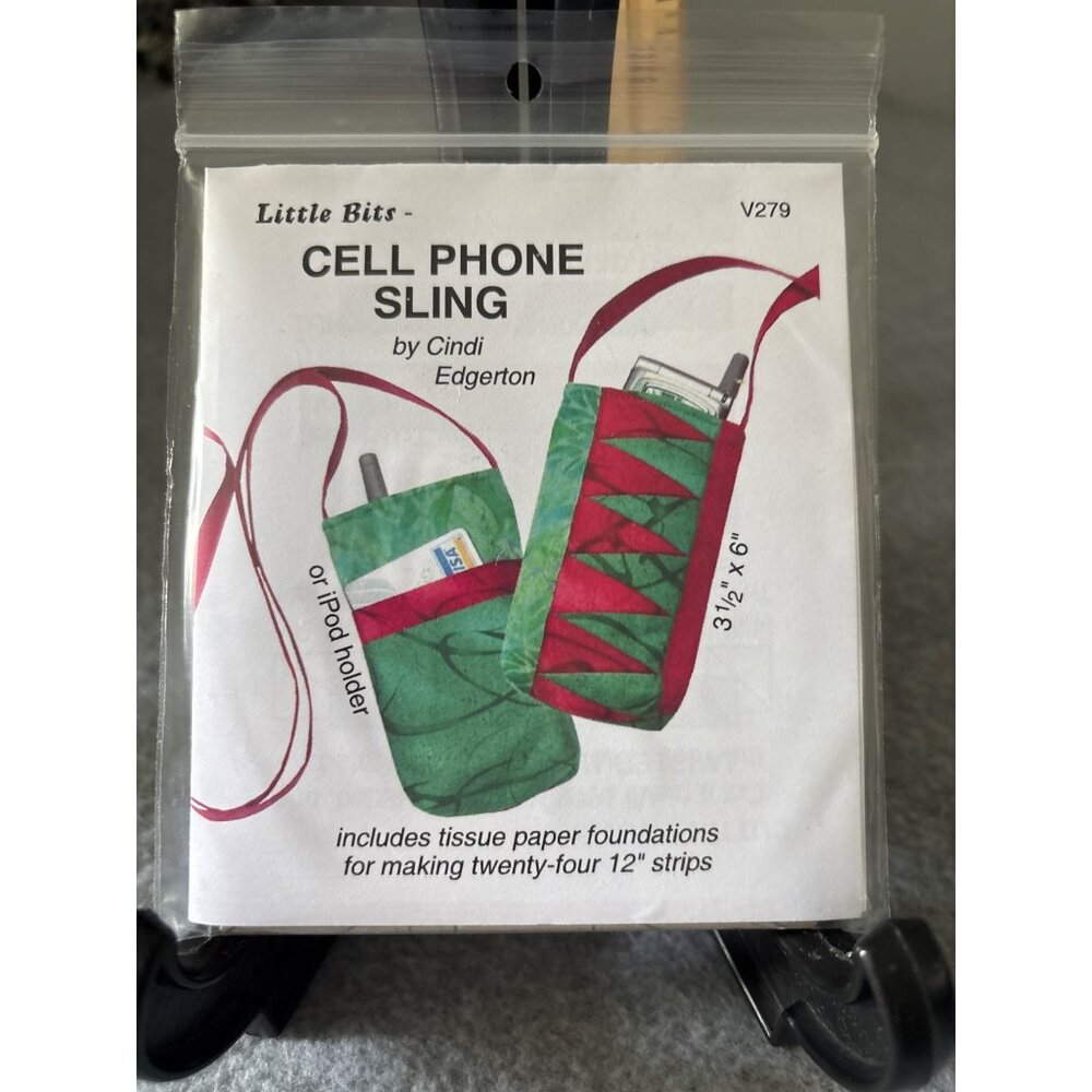 Little Bits Cell Phone Sling Pattern by Cindi Edgerton 3.5" x 6" Tissue Paper Fo